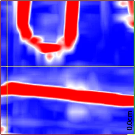 Implantation des serpentins d'un plancher chauffant par auscultations radar, pour percement du plancher en toute sécurité.