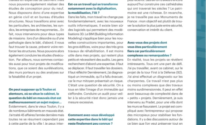 Interview Magazine L'immobilière 2025