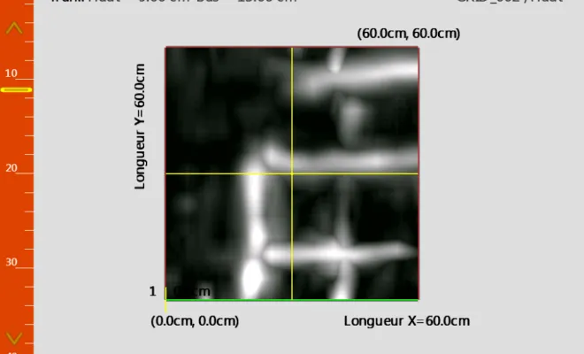 Reconnaissance du ferraillage au droit de la fissure